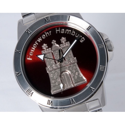 Feuerwehr Hamburg Armbanduhr Wappen