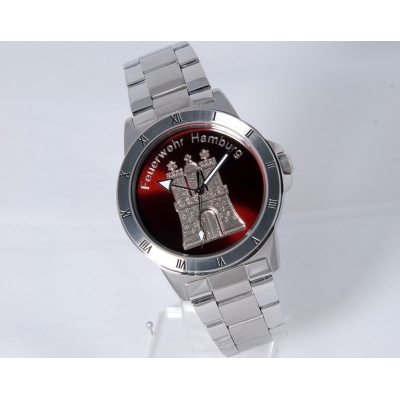 Feuerwehr Hamburg Armbanduhr Wappen