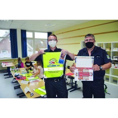 Der leuchtende Feuerwehr-Turnbeutel