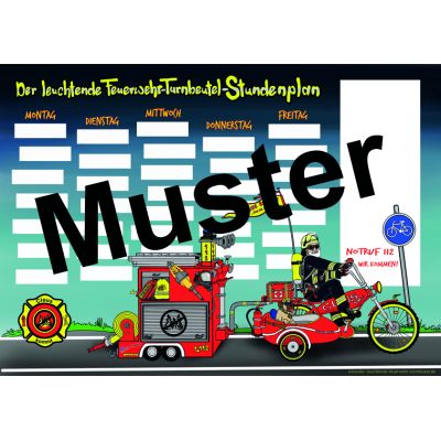 Der leuchtende Feuerwehr-Turnbeutel