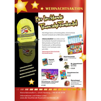 Weihnachtsaktion Der leuchtende Feuerwehr-Turnbeutel