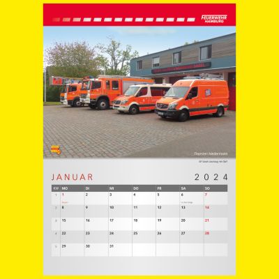 Feuerwehr Hamburg Kalender 2024